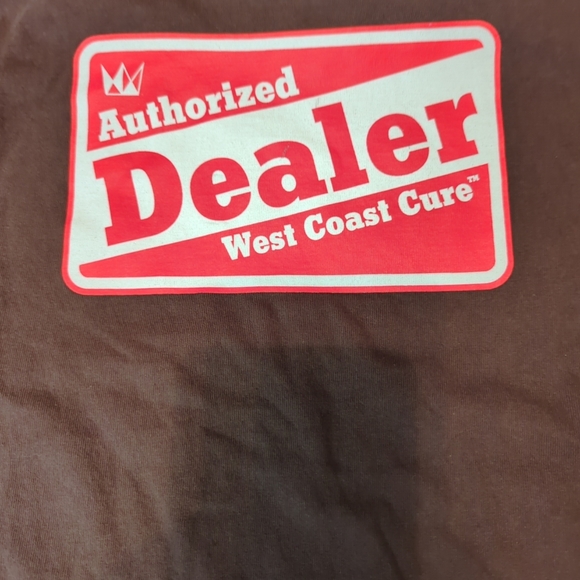 West Coast Cure Authorized Dealer Brown t-shirt Size L - Picture 5 of 5